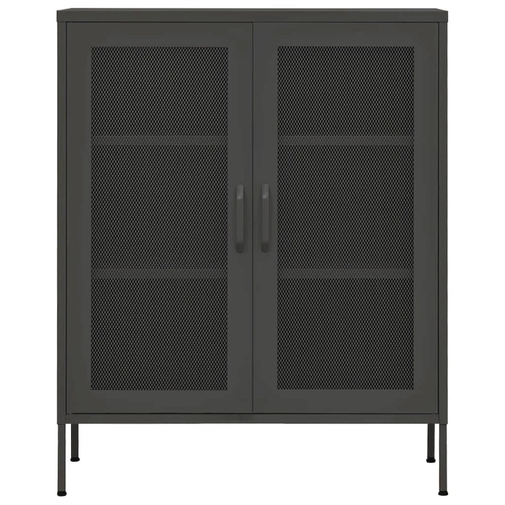 Storage Cabinet Anthracite Steel Medium Storage Cabinet. Picture 3