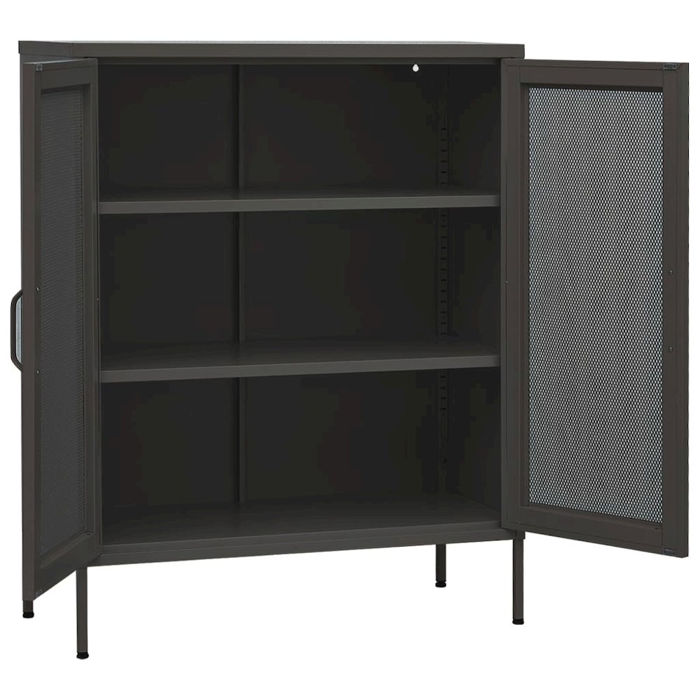 Storage Cabinet Anthracite Steel Medium Storage Cabinet. Picture 4