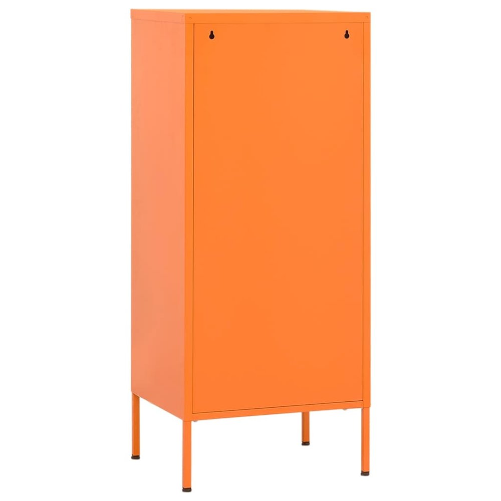 Storage Cabinet Orange Steel Medium Levelers Storage Cabinet. Picture 5