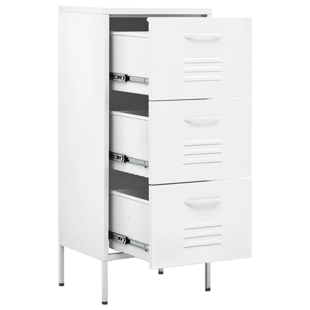 Storage Cabinet White Steel Medium Ball-Bearing Storage Cabinet. Picture 6