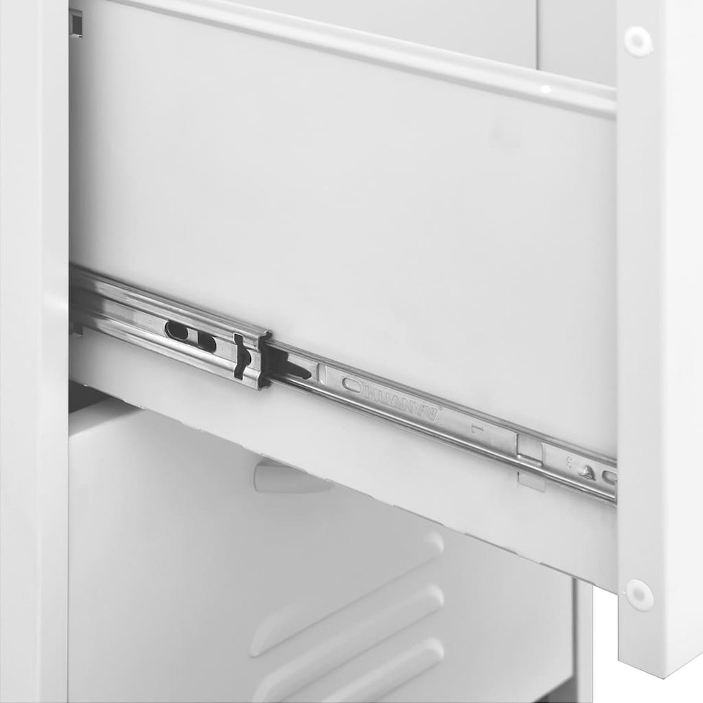 Storage Cabinet White Steel Medium Ball-Bearing Storage Cabinet. Picture 9