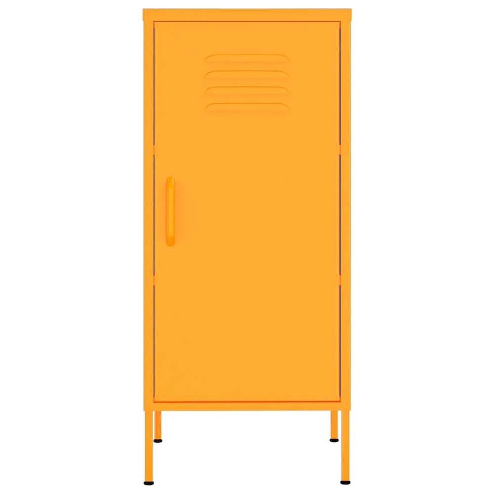 Storage Cabinet Mustard Yellow Steel Medium Storage Cabinet. Picture 3