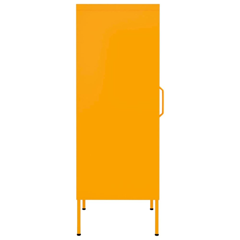Storage Cabinet Mustard Yellow Steel Medium Storage Cabinet. Picture 4