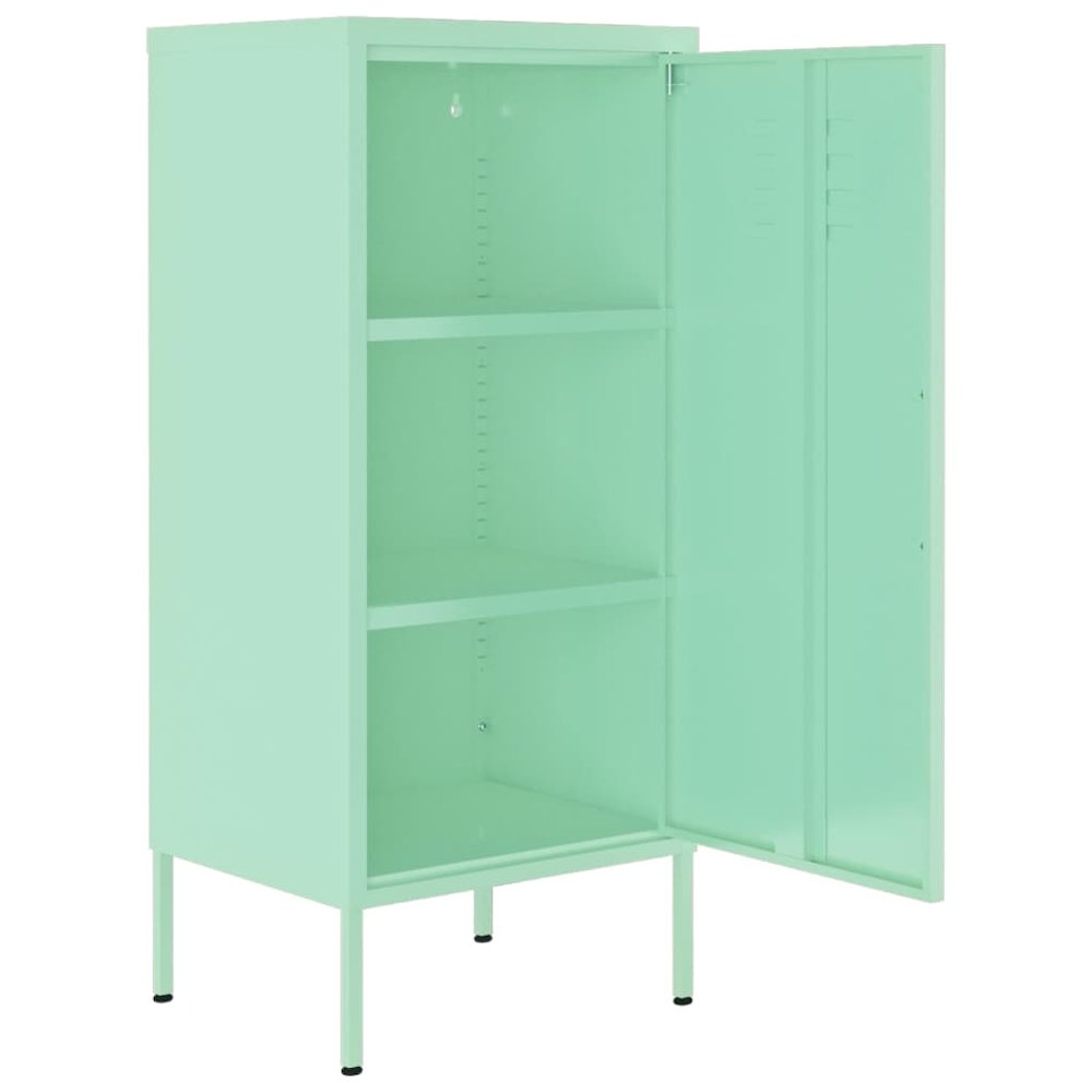 Storage Cabinet Mint Steel Medium Height-Adjustable Shelves. Picture 6