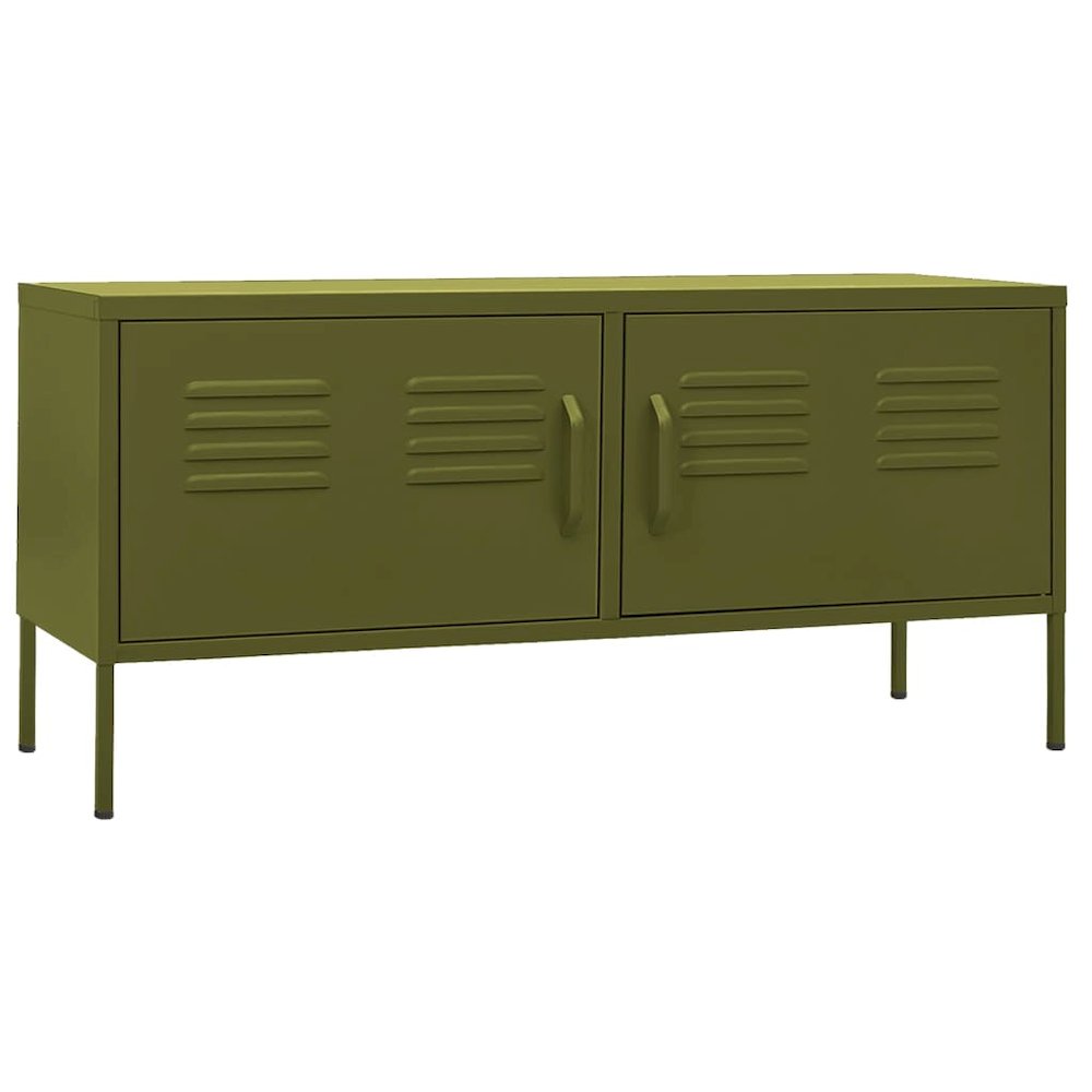 TV Cabinet Olive Green Steel 41.3 in x 13.8 in x 19.7 in. Picture 2