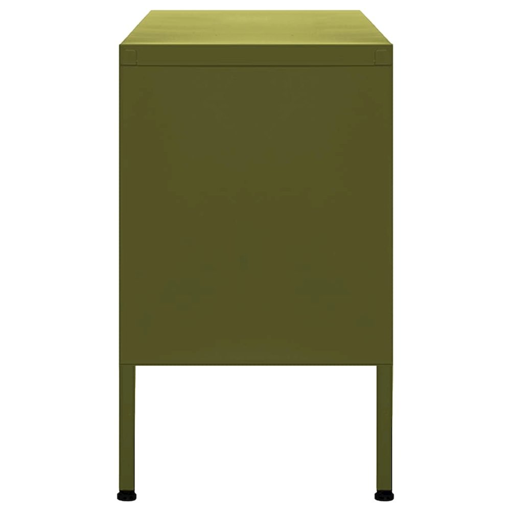 TV Cabinet Olive Green Steel 41.3 in x 13.8 in x 19.7 in. Picture 4