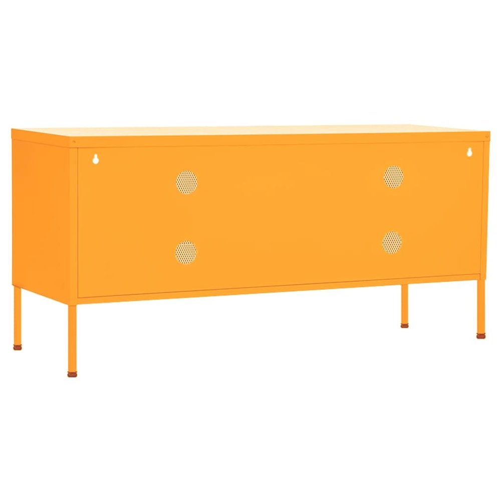 vidaXL TV Cabinet Mustard Yellow 41.3"x13.8"x19.7" Steel. Picture 5
