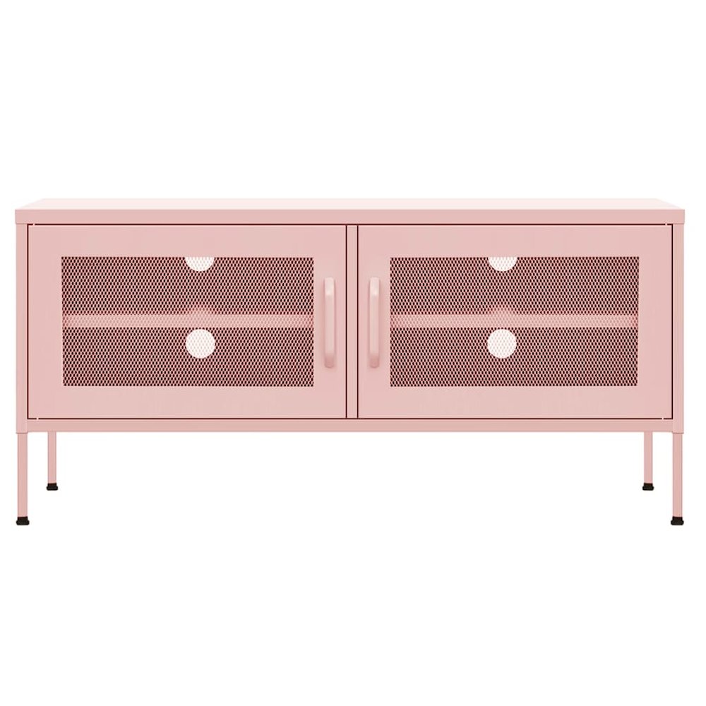 TV Stand Pink 41.3"x13.8"x19.7" Steel. Picture 3