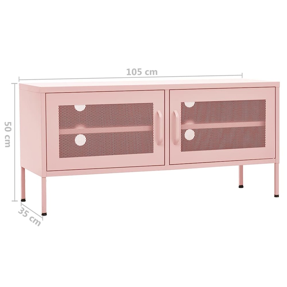 TV Stand Pink 41.3"x13.8"x19.7" Steel. Picture 9
