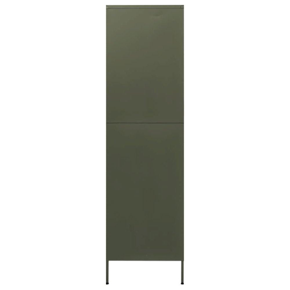 Wardrobe Olive Green 35.4"x19.7"x70.9" Steel. Picture 4
