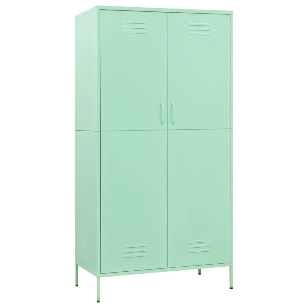 Wardrobe Mint Steel 35.4 x 19.7 x 70.9 in Modern Mint Wardrobe. Picture 2