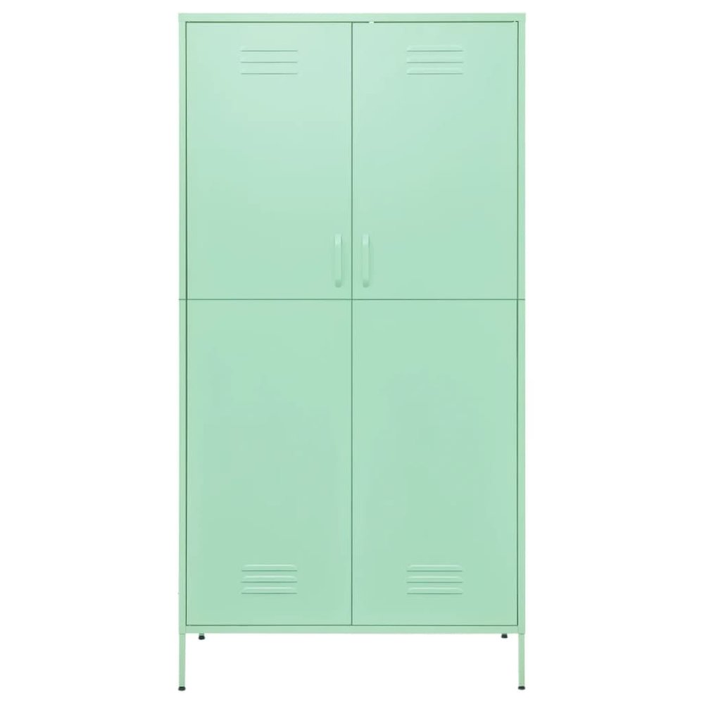 Wardrobe Mint Steel 35.4 x 19.7 x 70.9 in Modern Mint Wardrobe. Picture 3