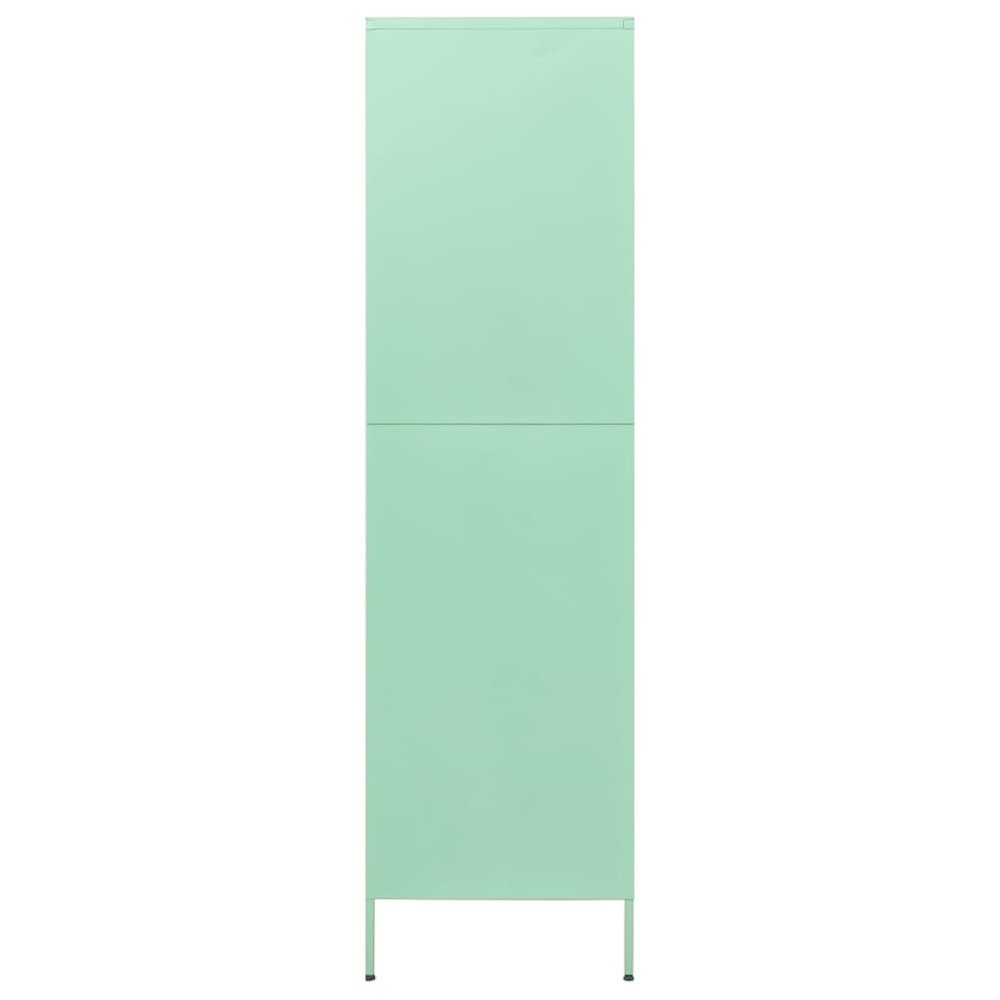 Wardrobe Mint Steel 35.4 x 19.7 x 70.9 in Modern Mint Wardrobe. Picture 4