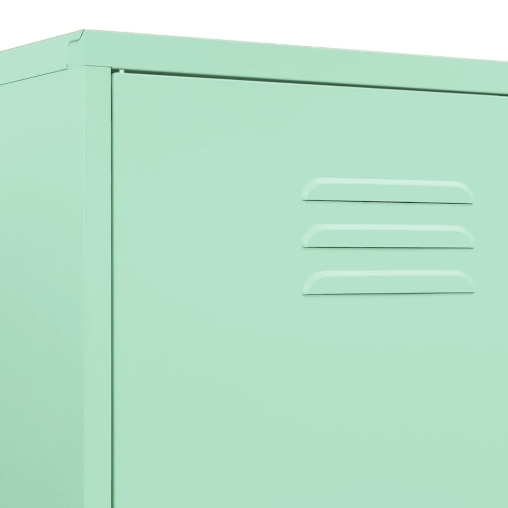 Wardrobe Mint Steel 35.4 x 19.7 x 70.9 in Modern Mint Wardrobe. Picture 8