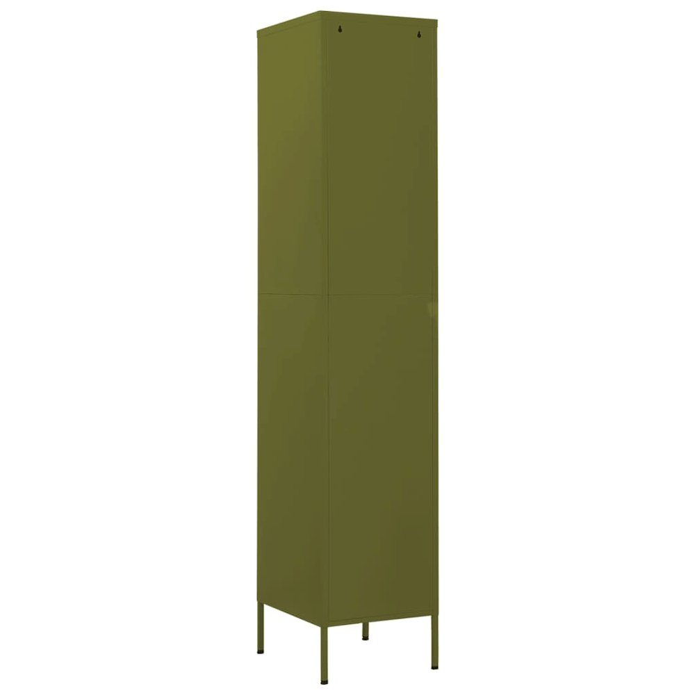 Locker Cabinet Olive Green Steel 70.9 in x 18.1 in x 13.8 in. Picture 5