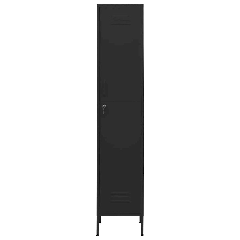 Locker Cabinet Black Steel Standard Locker Cabinet Rectangular. Picture 3