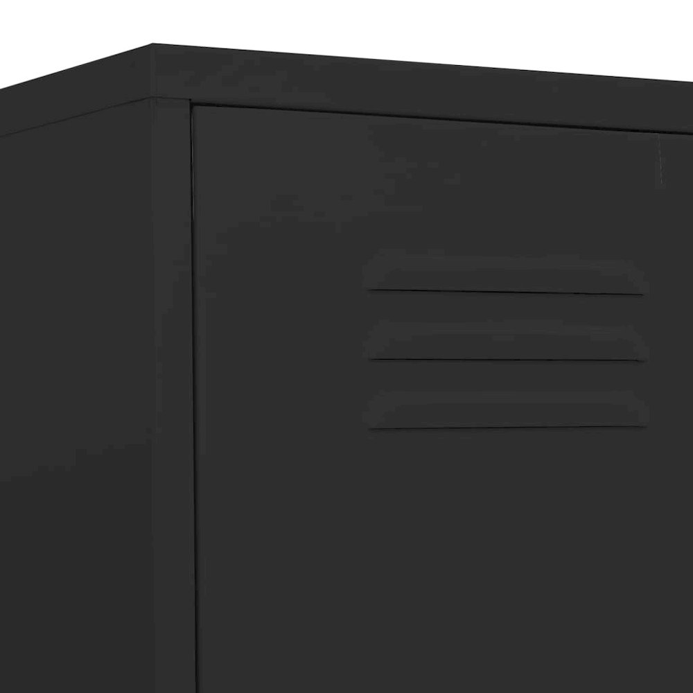 Locker Cabinet Black Steel Standard Locker Cabinet Rectangular. Picture 7