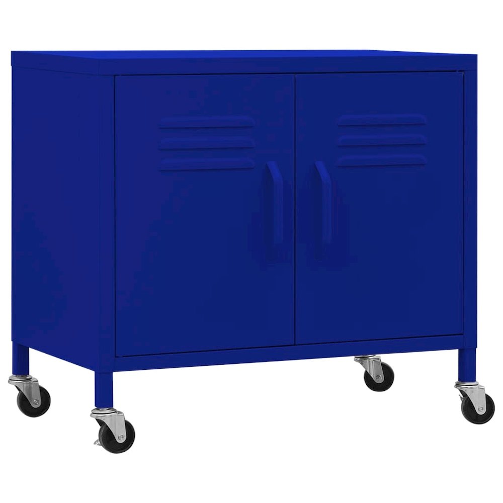 Storage Cabinet Navy Blue Steel Medium Adjustable Armrests. Picture 2