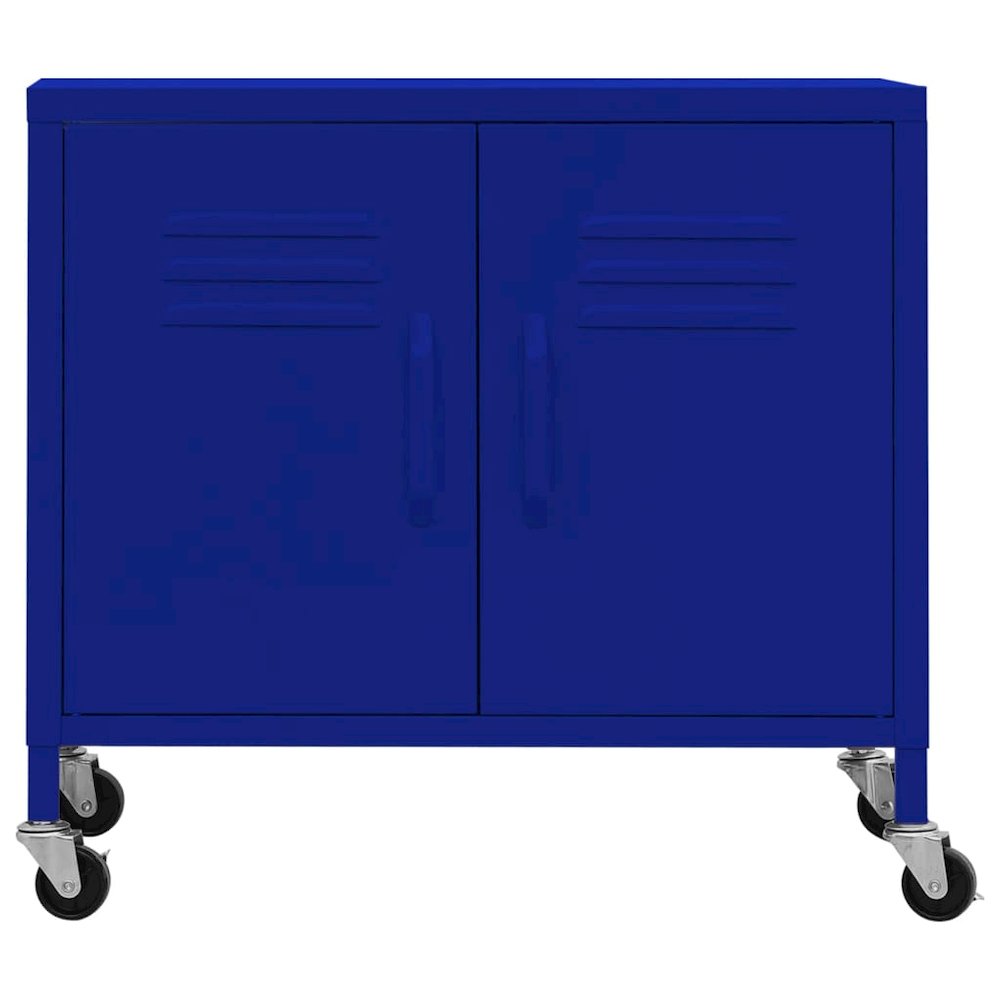 Storage Cabinet Navy Blue Steel Medium Adjustable Armrests. Picture 3