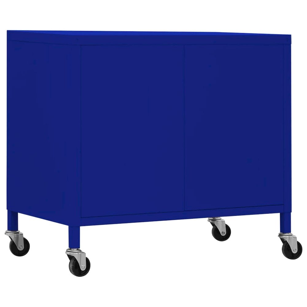 Storage Cabinet Navy Blue Steel Medium Adjustable Armrests. Picture 5