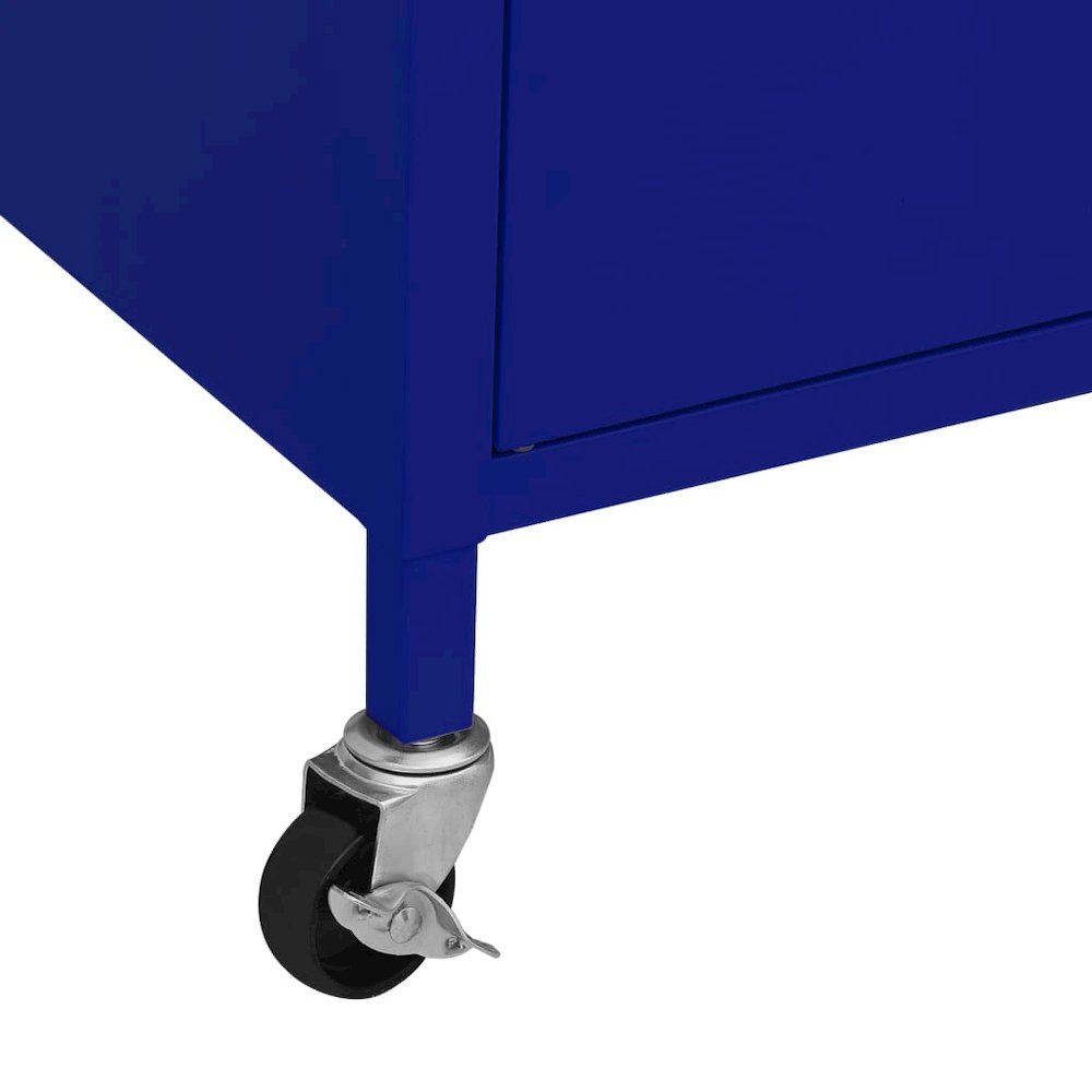 Storage Cabinet Navy Blue Steel Medium Adjustable Armrests. Picture 8