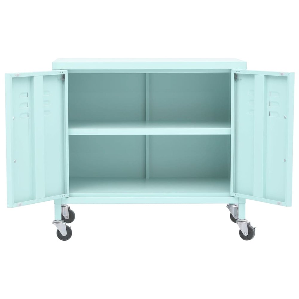 Storage Cabinet Mint Steel Small Storage Cabinet Rectangular. Picture 6