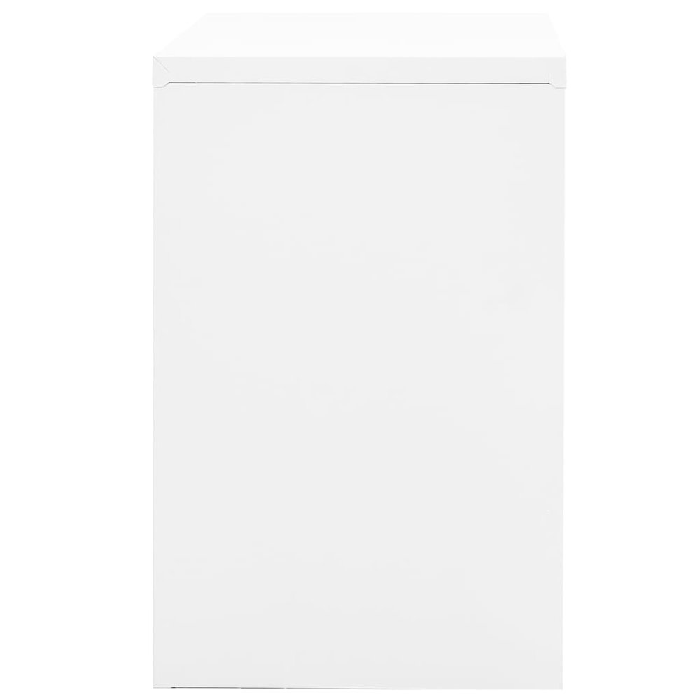 Filing Cabinet White Steel 35.4x18.1x28.5 in Durable. Picture 3