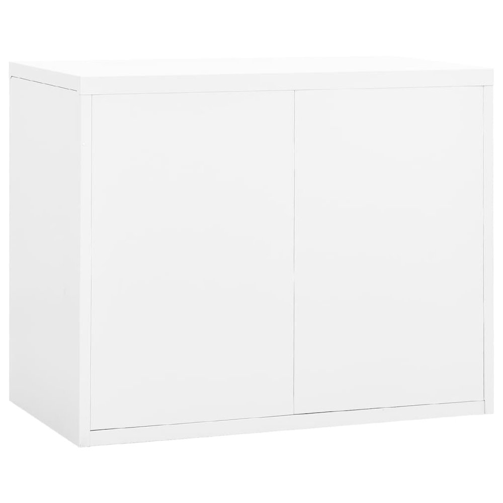Filing Cabinet White Steel 35.4x18.1x28.5 in Durable. Picture 4