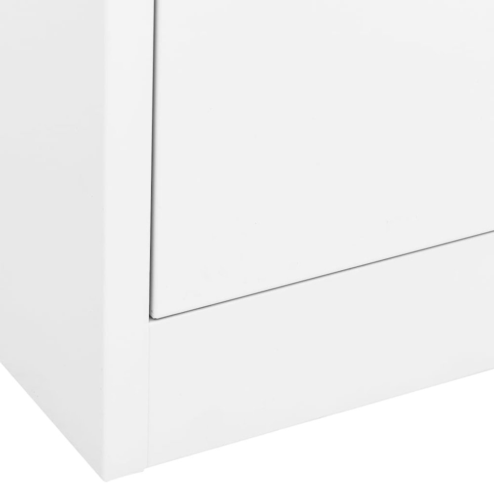 Filing Cabinet White Steel 35.4x18.1x28.5 in Durable. Picture 6
