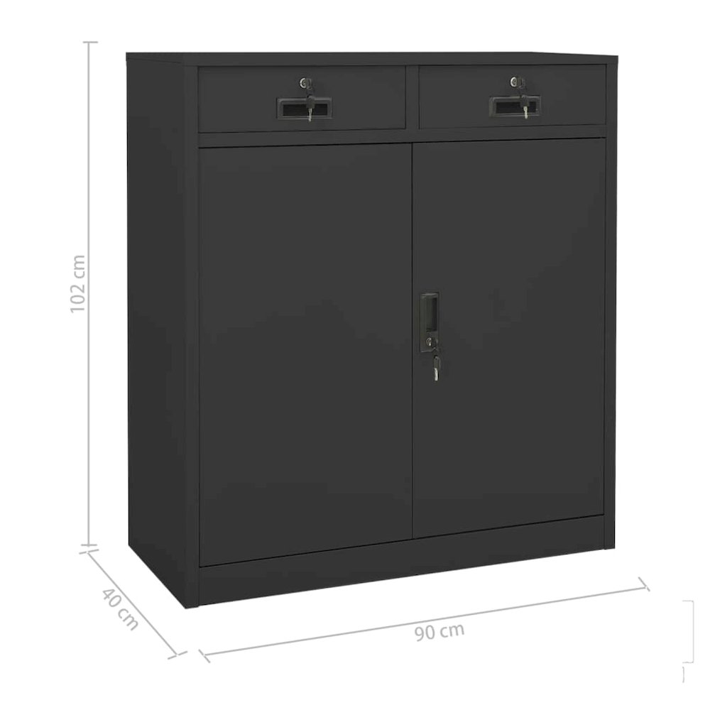 Office Cabinet Anthracite Steel Medium Locks Office Cabinet. Picture 11