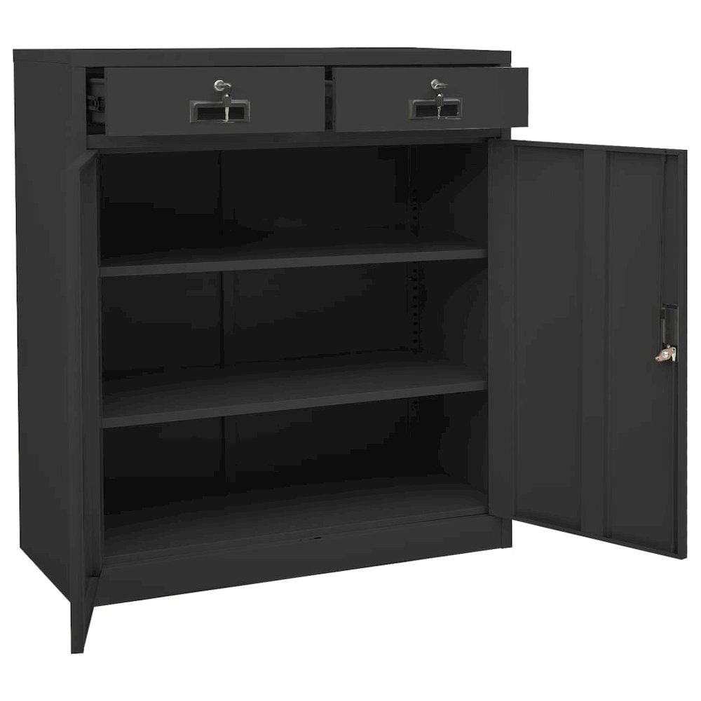 Office Cabinet Anthracite Steel Medium Locks Office Cabinet. Picture 6