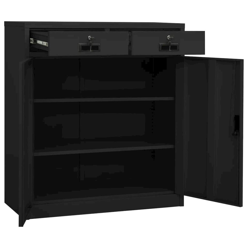 Office Cabinet Anthracite Steel Medium Locks Office Cabinet. Picture 7