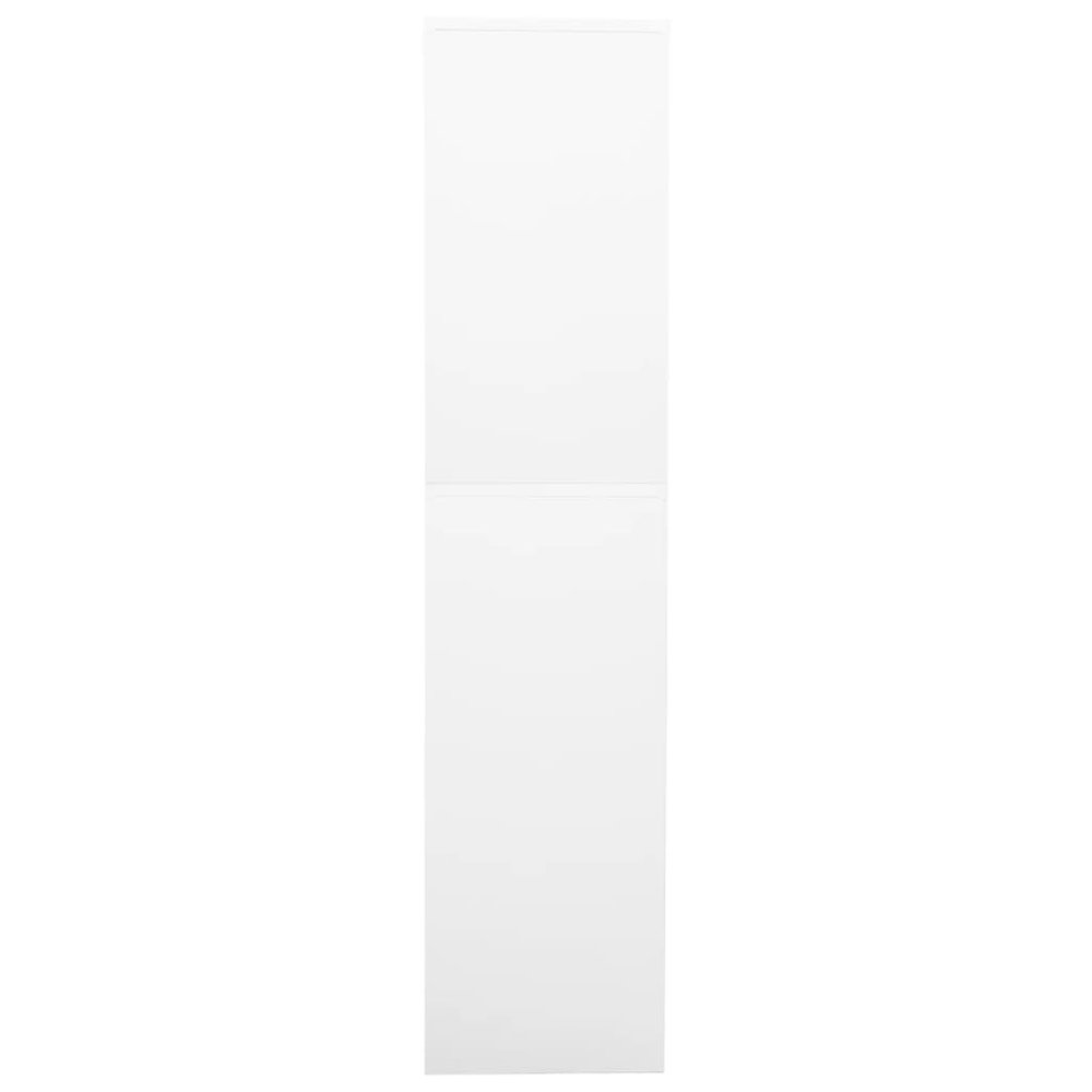 Office Cabinet White Steel and tempered glass 35.4 x 15.7 x 70.9 in. Picture 3