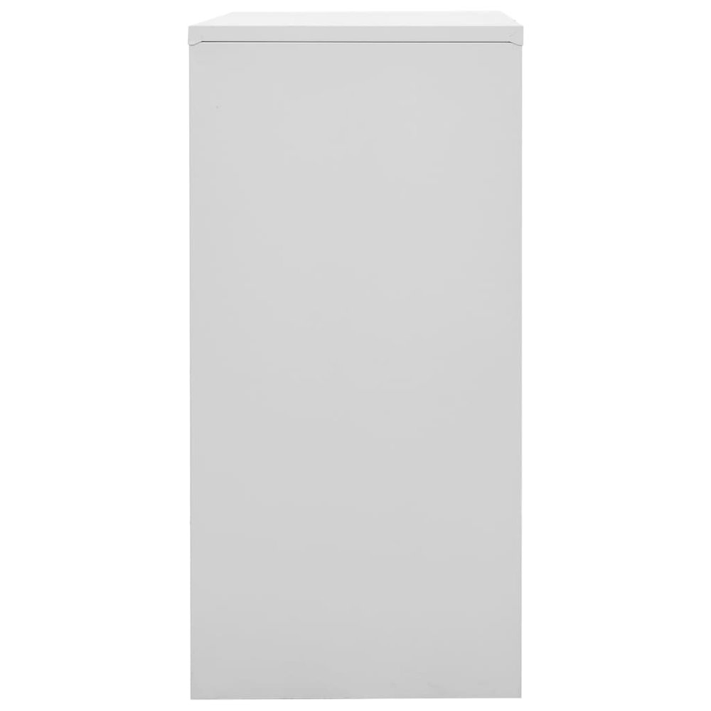 Locker Cabinet Light Grey and Blue Steel Medium. Picture 3