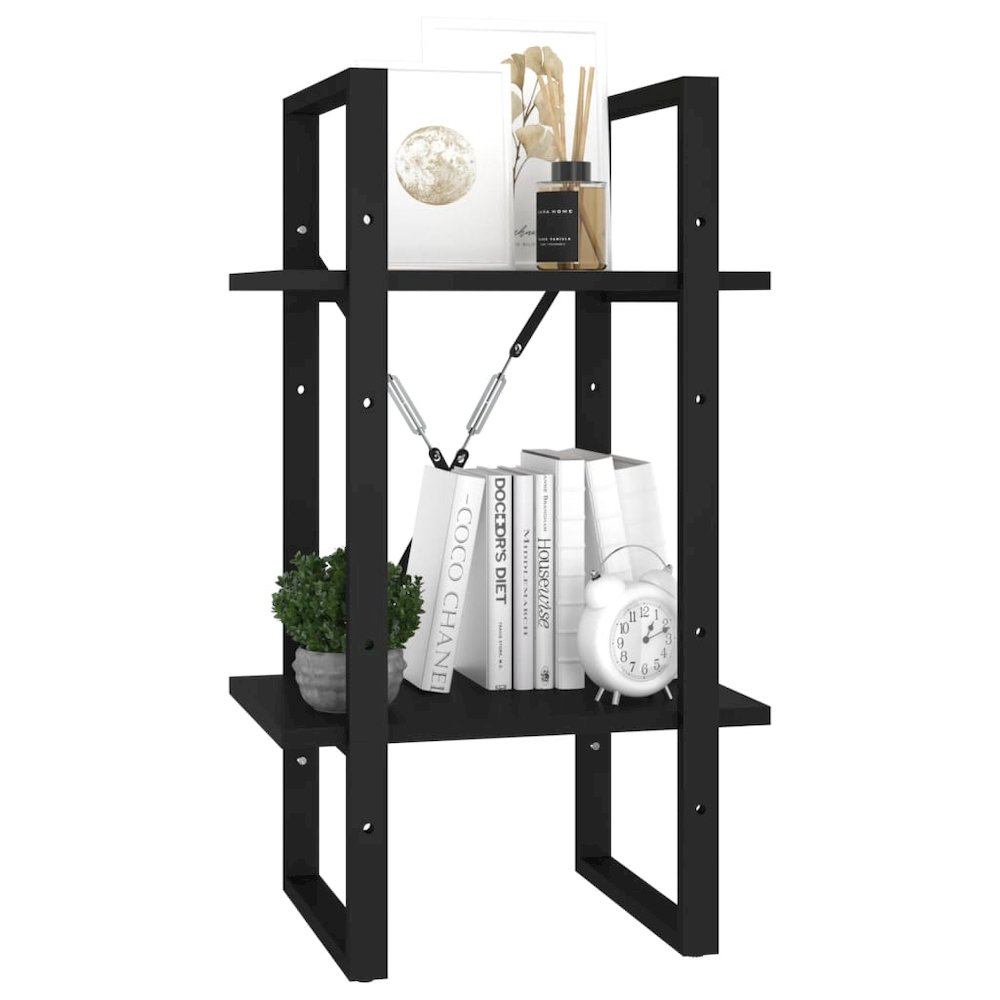 Book Cabinet Black Engineered wood, metal Medium Book Cabinet. Picture 3