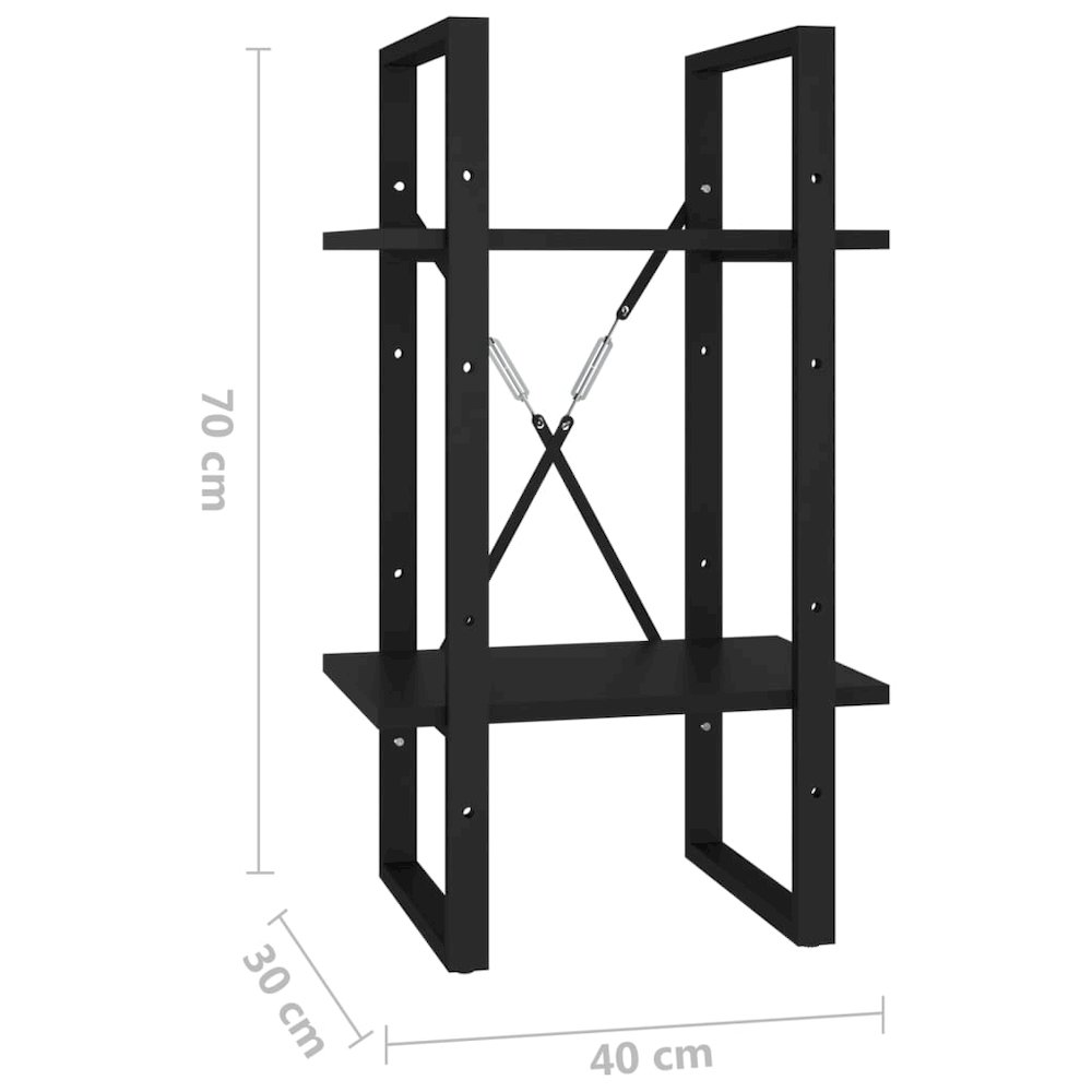 Book Cabinet Black Engineered wood, metal Medium Book Cabinet. Picture 7