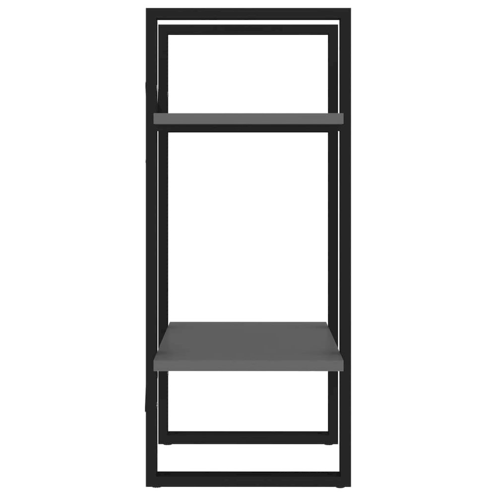 Book Cabinet Grey Engineered wood Medium Book Cabinet. Picture 6