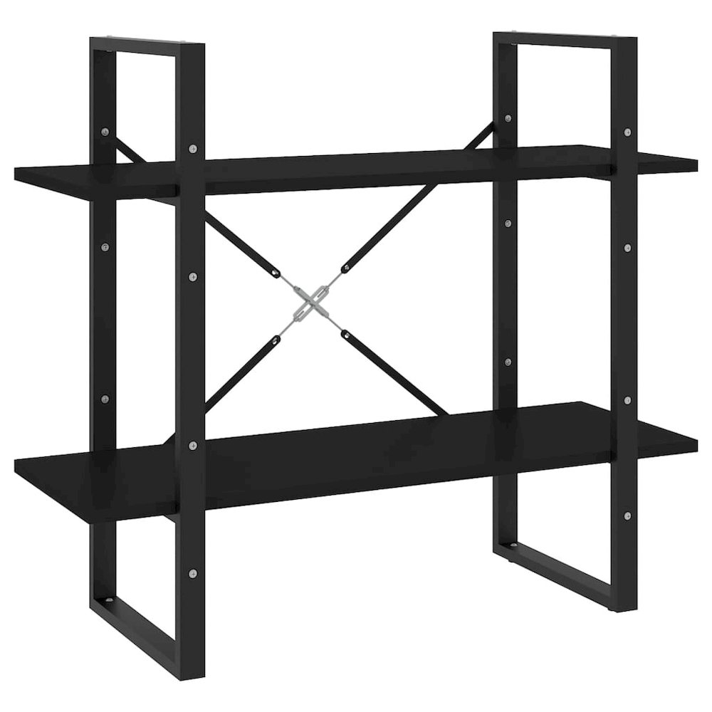 Book Cabinet Black Engineered wood Standard Book Cabinet. Picture 2