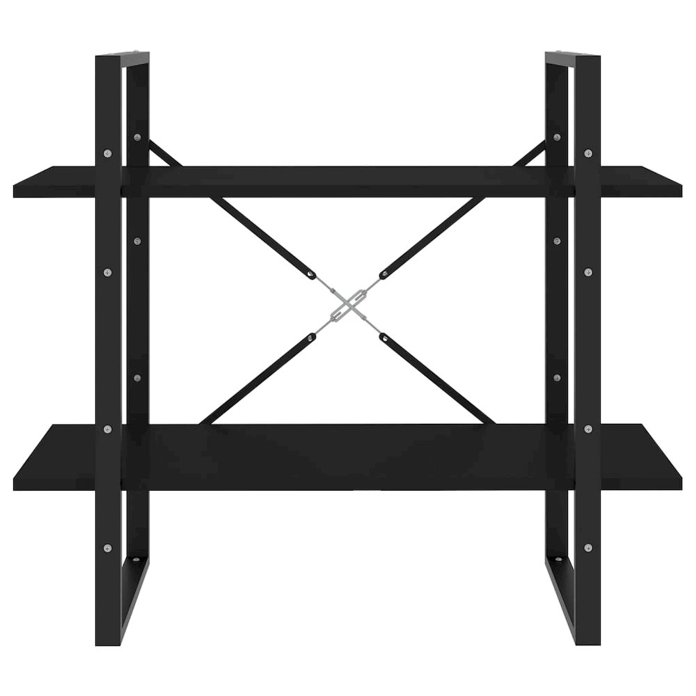Book Cabinet Black Engineered wood Standard Book Cabinet. Picture 4