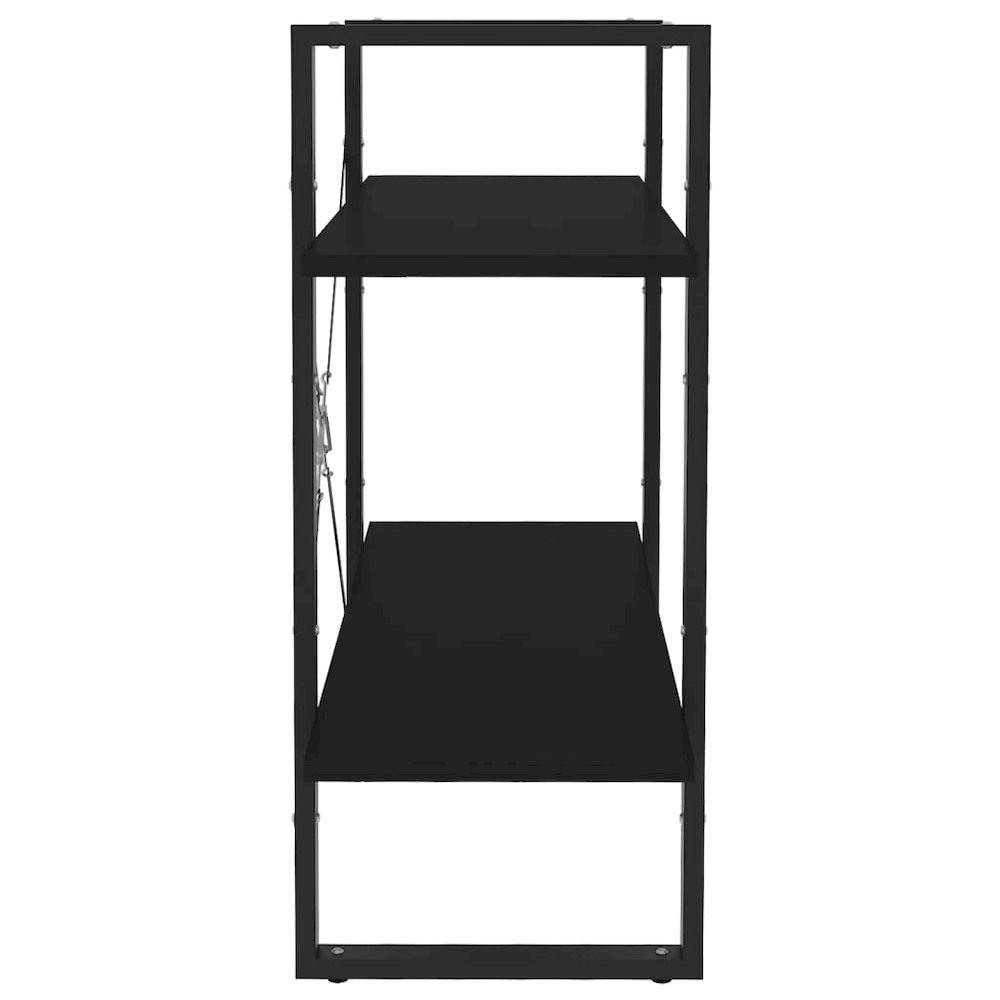 Book Cabinet Black Engineered wood Standard Book Cabinet. Picture 5
