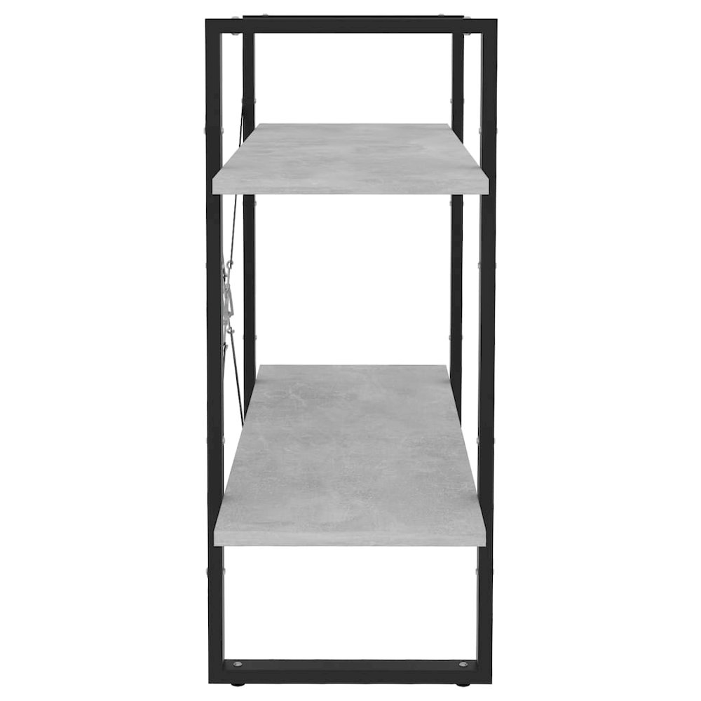 Book Cabinet Concrete Gray Engineered Wood 31.5x11.8x27.6 in. Picture 5