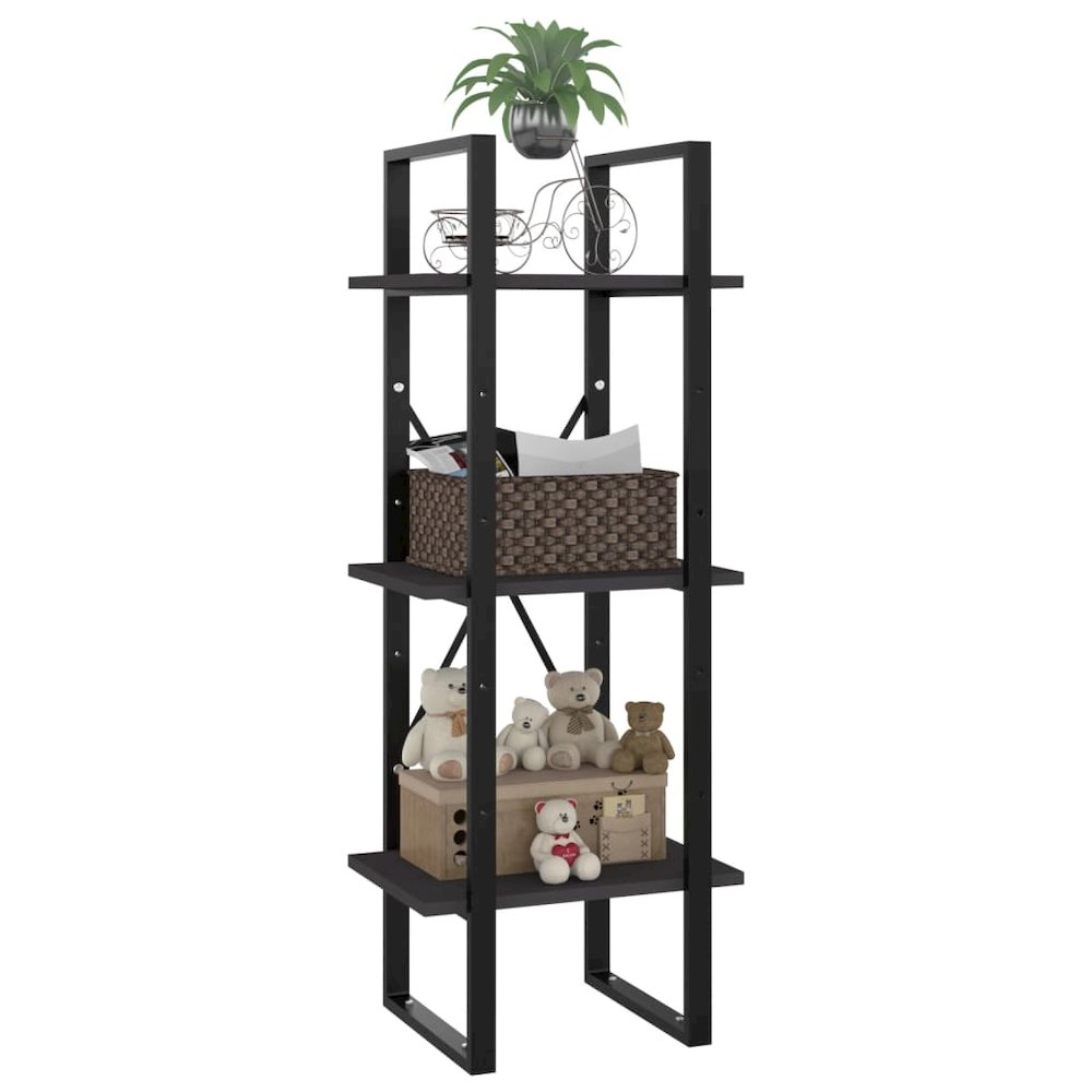 Book Cabinet Grey Engineered wood, Metal 15.7 x 11.8 x 41.3 in. Picture 5