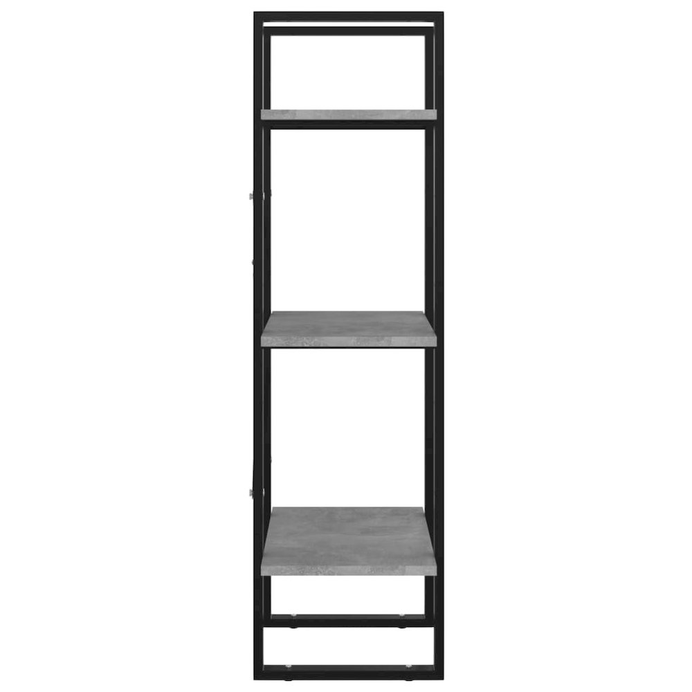 Book Cabinet Concrete Gray Engineered wood, metal Medium. Picture 6