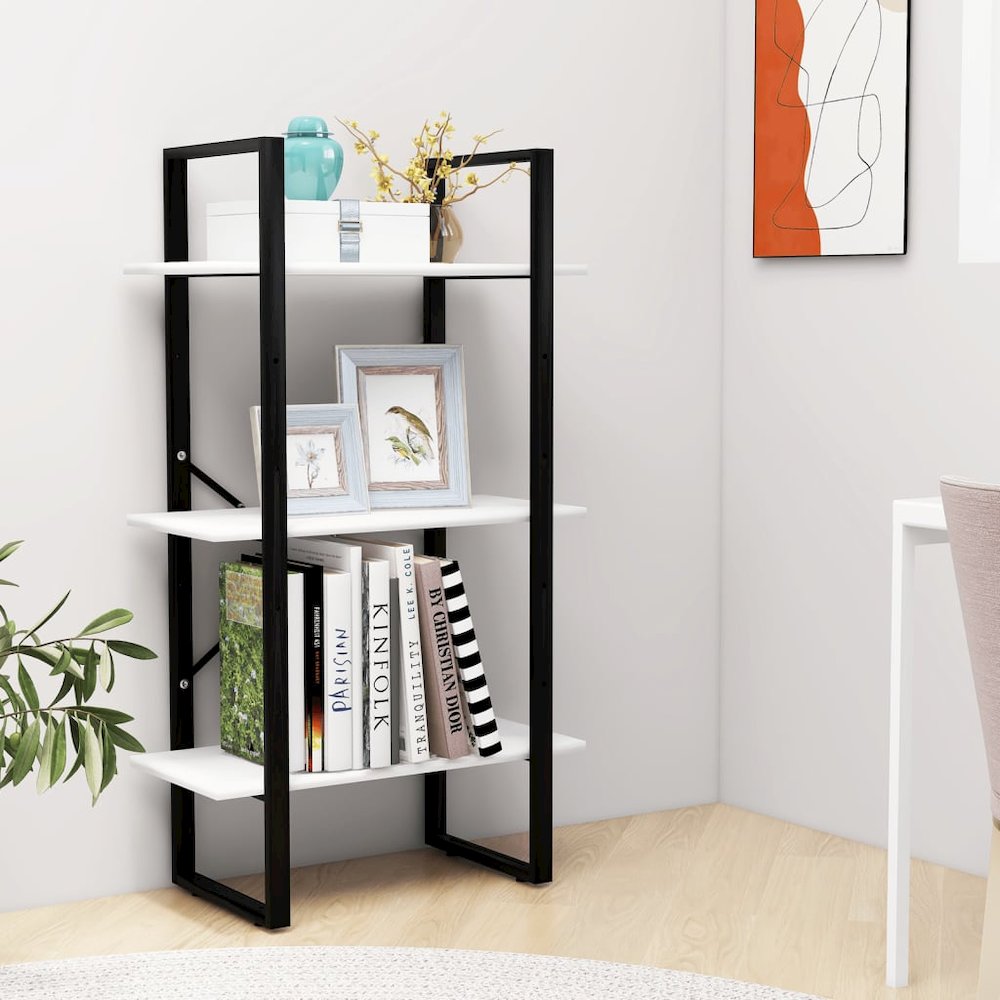 Storage Shelf White Metal Medium Storage Shelf Rectangular. Picture 3