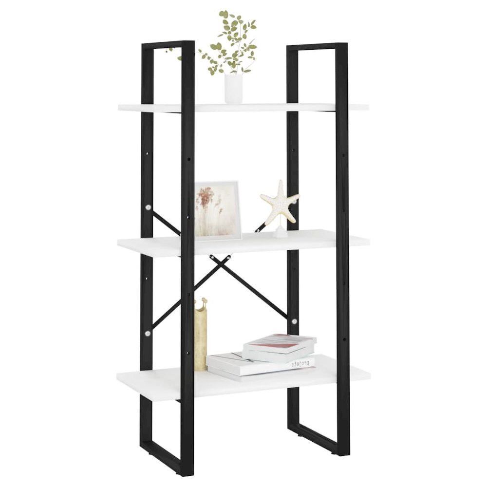 Storage Shelf White Metal Medium Storage Shelf Rectangular. Picture 4
