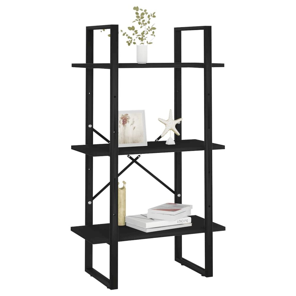 Storage Shelf Black Metal Medium Storage Shelf Rectangular. Picture 4