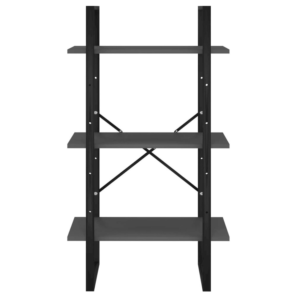 Storage Shelf Grey Metal Medium Storage Shelf Rectangular. Picture 5
