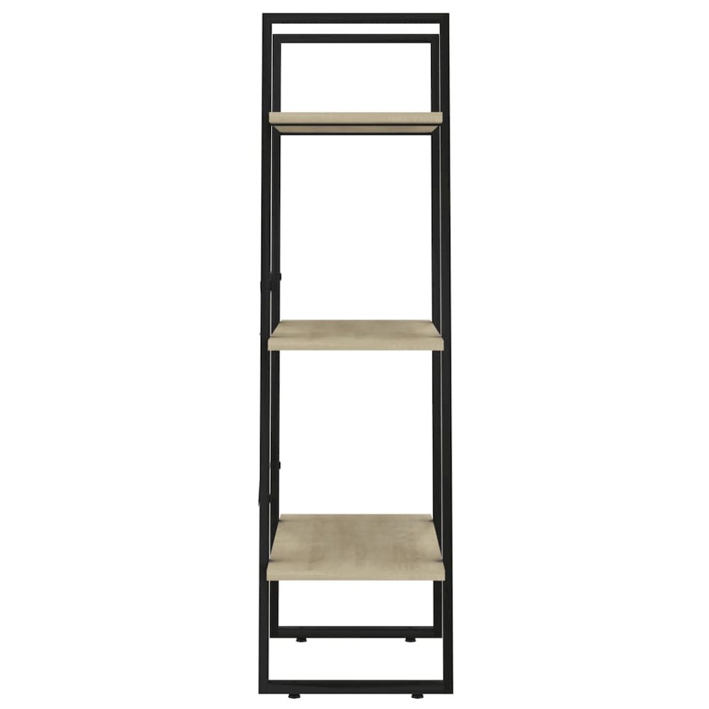 Storage Shelf Sonoma Oak Engineered Wood and Metal Medium. Picture 6
