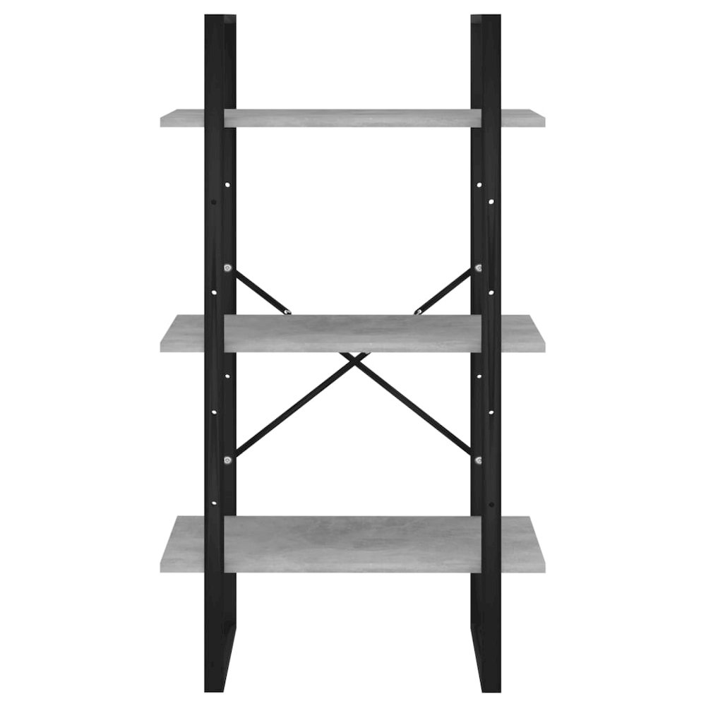 Storage Shelf Concrete Grey Metal, Engineered Wood. Picture 5