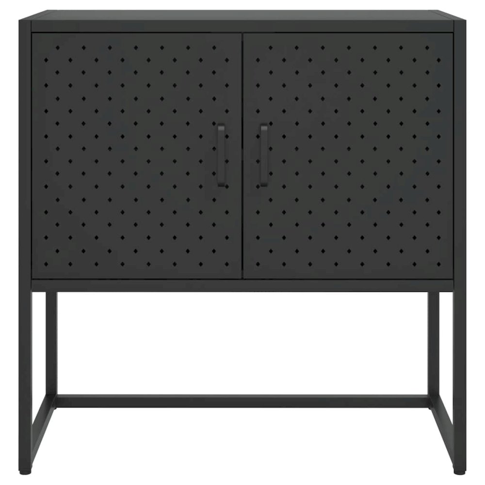Sideboard Black Steel Medium Levelers Modern Sideboard. Picture 5